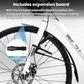 Front bike fender with installed expansion board attachment