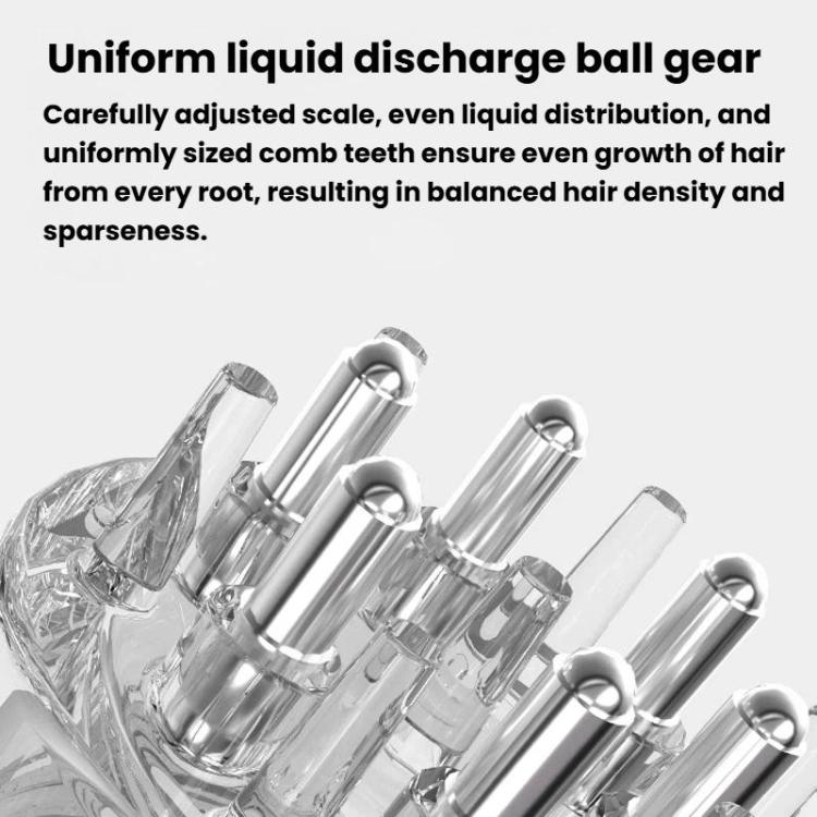 Close-up of clear scalp serum applicator nozzles with multiple dispensing heads