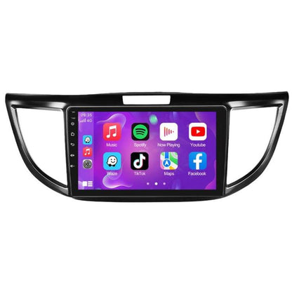 9-inch car navigation touchscreen head unit with app icons on display