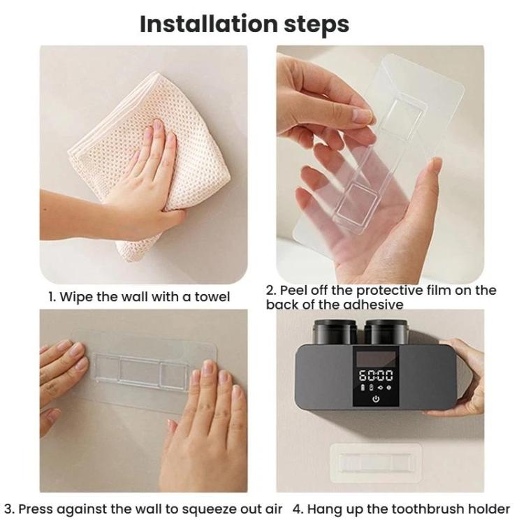 UV Sterilizing Smart Toothbrush Holder With Drying Function Wall-Mounted Mouthwash Cup Set