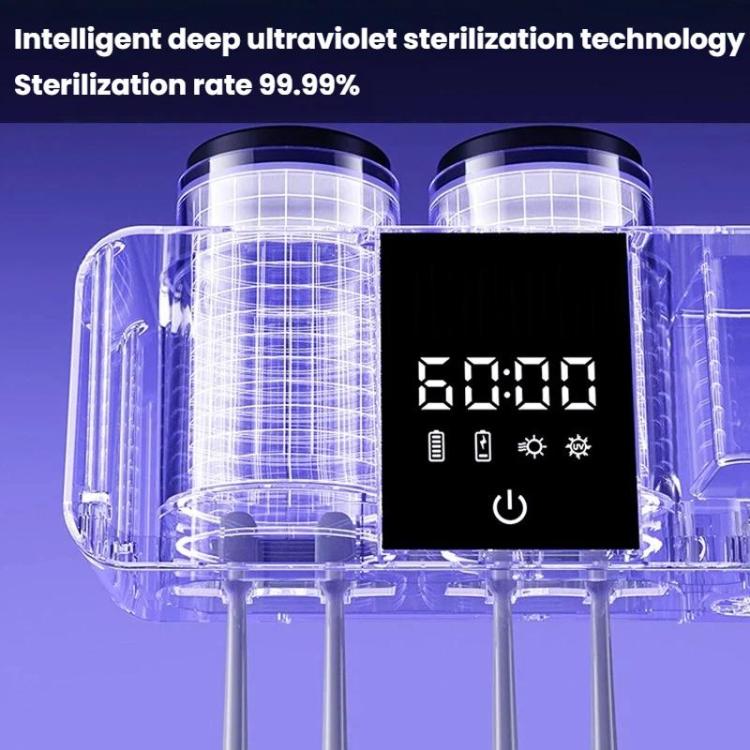 UV Sterilizing Smart Toothbrush Holder With Drying Function Wall-Mounted Mouthwash Cup Set