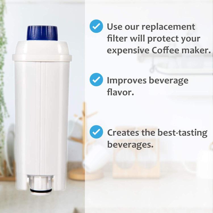 White coffee machine replacement filter cartridge with blue top