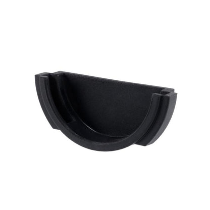 Black semicircle espresso portafilter wall mount holder with curved cradle