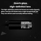 LED projection light with quartz-pattern lens housing