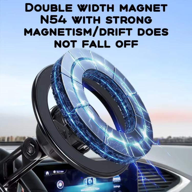 Magnetic phone holder ring with glowing coil detail and metal support arm