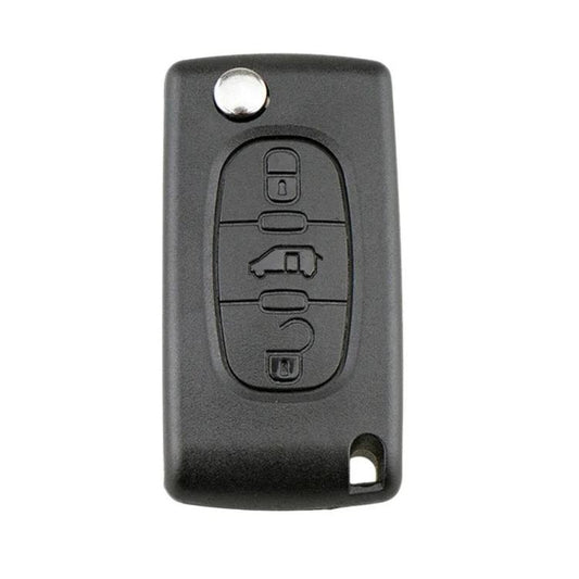 For Peugeot / Citroen Folding Car Remote Key Shell Special MPV Key, Grooveless With Seat VA2, CE0536, Grooved Without Seat HU83, CE0523
