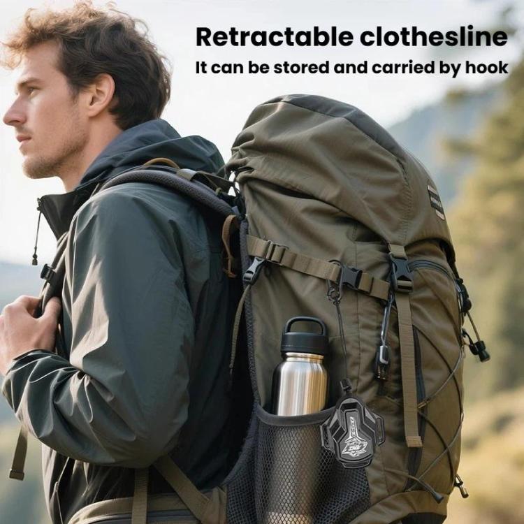ENLEE YY-E1 9m Outdoor Portable Retractable Clothesline Multifunctional Camping Clothes Hanging Rope