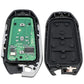 Key remote casing opened to show green circuit board and black button pad