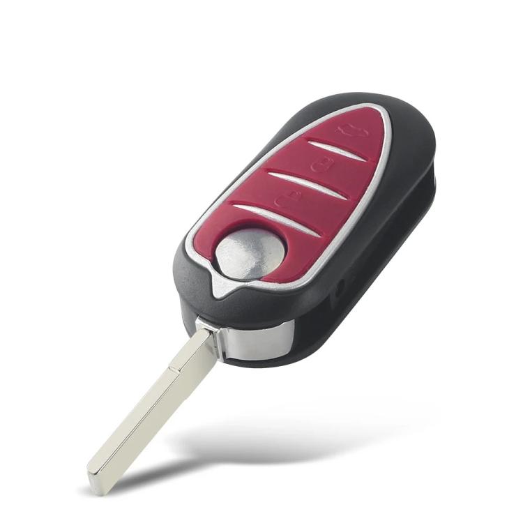 For Alfa Romeo 3-Button Folding Car Key Shell With SIP22 Blade