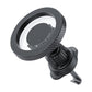 Black magnetic car phone mount with ring magnet and vent-style clip