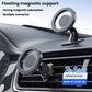 Black magnetic phone mount for dashboard with ring magnet and adhesive base
