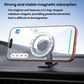 Black magnetic car phone mount with circular ring magnet holding a phone