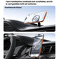 Black magnetic car phone mount with dashboard sticker base and air-vent hook option