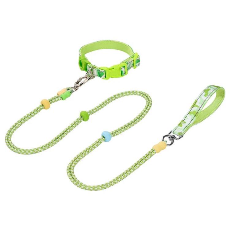 Pet Double-section P-shaped Leash Multi-functional Collar Walking Lead, S, M