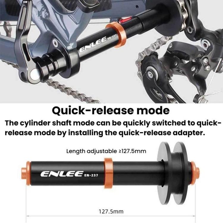 Bike chain keeper holder with quick-release mode, black rod with orange end rings