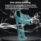 Teal bike water bottle cage with molded one-piece frame and side handle cutouts