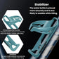 Teal bike water bottle cage with stabilizing side grips for more secure fit