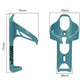 Teal bike water bottle cage with size measurement layout for fit on road bikes