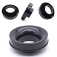 Black intake reducer adapter housings set, round flanged openings