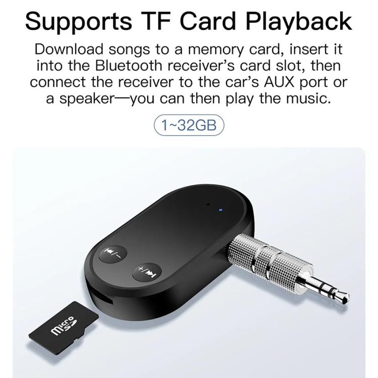 Stereo Bluetooth 5.3 Receiver Hands-Free Wireless Adapter 3.5mm Audio AUX Adapter, BC03