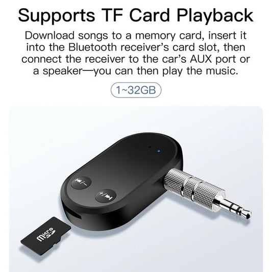 Stereo Bluetooth 5.3 Receiver Hands-Free Wireless Adapter 3.5mm Audio AUX Adapter, BC03