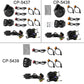 Black horn and LED turn signal switch kits with wiring harness and relay module