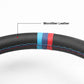 14 inch 350mm Car Steering Wheel Super Microfiber Leather Tri-Color Patchwork Drift Gaming Wheel