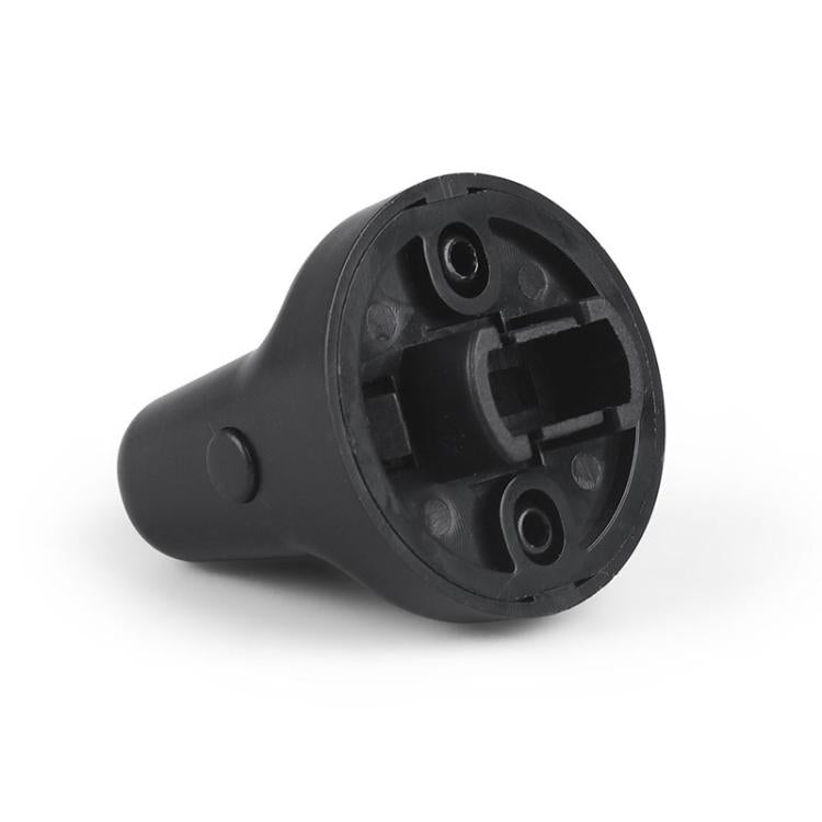 Black ignition switch knob cover insert with rear mounting and wiring openings