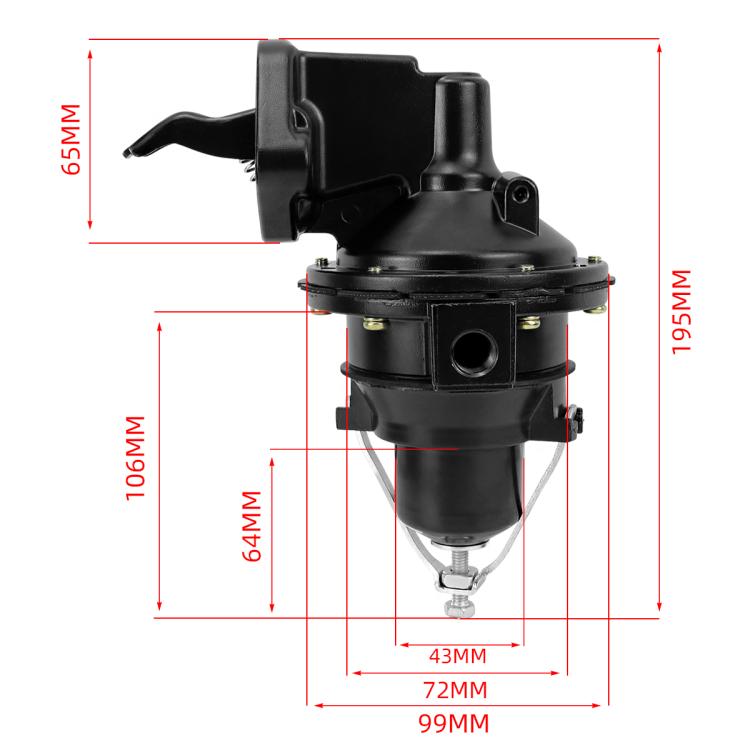 Car Engine Mechanical Fuel Pump Interchangeable With Mercruiser 42725A3, CP-5529
