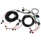 ATV turn signal wiring harness set with multiple sockets, leads, and inline signal modules