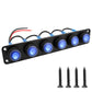 Round Waterproof Marine Panel Switch With LED Light, 1 Button Red, 2 Button Red, 3 Button Red, 4 Button Red, 5 Button Red, 6 Button Red, 1 Button Blue, 2 Button Blue, 3 Button Blue, 4 Button Blue, 5 Button Blue, 6 Button Blue, 1 Button Green           ...
