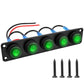Round Waterproof Marine Panel Switch With LED Light, 1 Button Red, 2 Button Red, 3 Button Red, 4 Button Red, 5 Button Red, 6 Button Red, 1 Button Blue, 2 Button Blue, 3 Button Blue, 4 Button Blue, 5 Button Blue, 6 Button Blue, 1 Button Green           ...