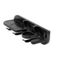 Wall-mount coffee tool holder with angled trays and portafilter ring, black