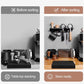 Wall-mount coffee organizer rack for neatly storing coffee tools, black