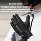 Black cycling winter gloves with adjustable wrist strap and West Biking logo