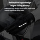 Black gloves with reflective West Biking logo on back of hand and wrist strap