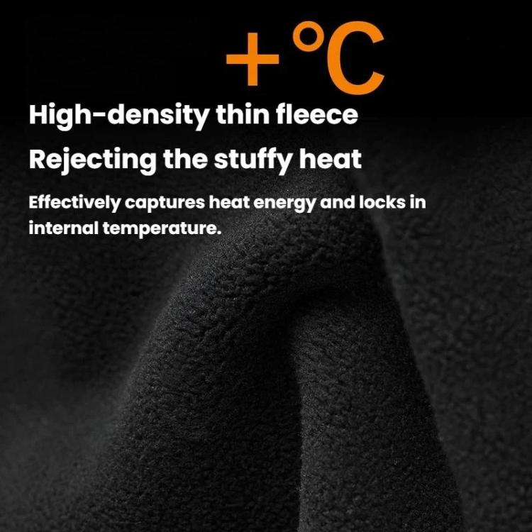 Black high-density fleece lining fabric panel for winter gloves