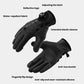 Black winter bike windproof gloves with silicone grip and anti-loss buckle