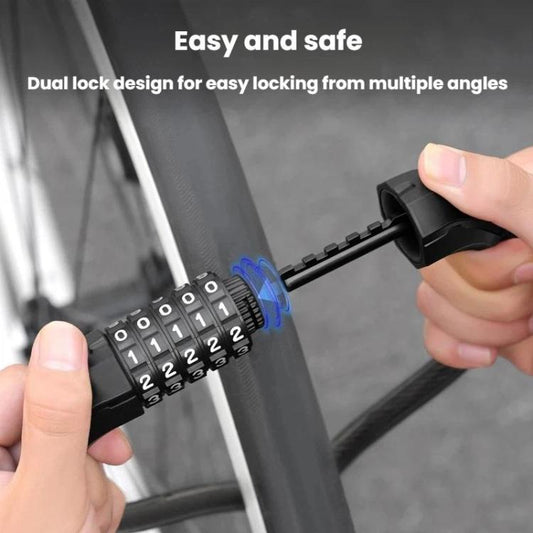 WEST BIKING YP0705127 Bike Double-Headed Steel Cable Lock With Password Cycling Anti-Theft Lock