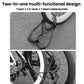 Double bike cable lock with two looped steel cables for securing wheels
