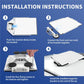 Magnetic mounting kit installation steps with receiver placement and bracket connection