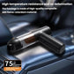 Handheld car vacuum cleaner nozzle attachment on a car seat surface
