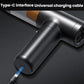 Handheld car vacuum cleaner with Type-C charging cable connected