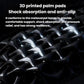 Close-up of black 3D printed palm pads for shock absorption and anti-slip grip