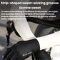 Black cycling gloves with sweat-wicking ribbed cuff and breathable hand coverage