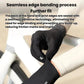Black full-finger glove with seamless edge binding at thumb and wrist for a snug fit