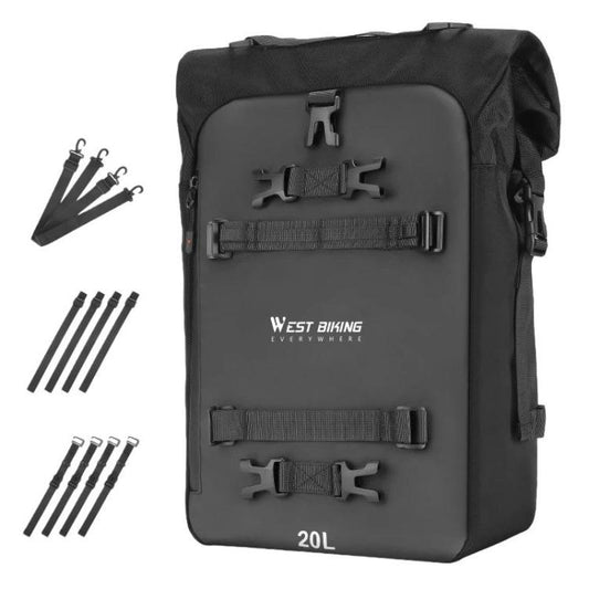 WEST BIKING Motorcycle Large-Capacity Rear Seat Bag Riding Modular Hanging Bag, 20L, 30L