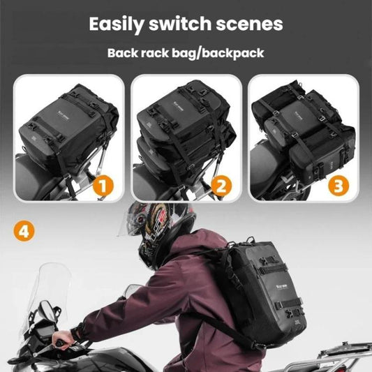 WEST BIKING Motorcycle Large-Capacity Rear Seat Bag Riding Modular Hanging Bag, 20L, 30L