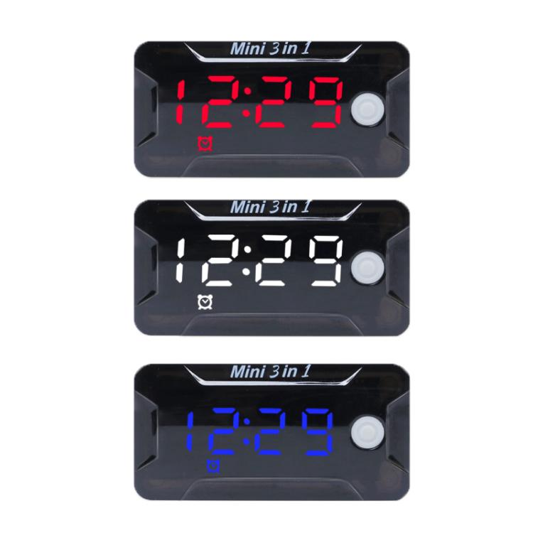 8-150V Electric Scooter/Motorcycle Two-Wire Waterproof Time Voltage Temperature Meter