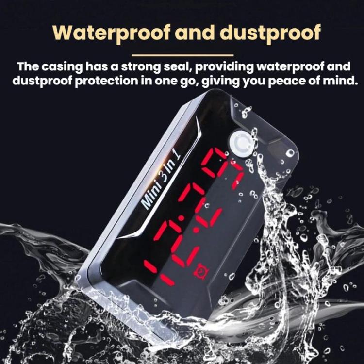 8-150V Electric Scooter/Motorcycle Two-Wire Waterproof Time Voltage Temperature Meter